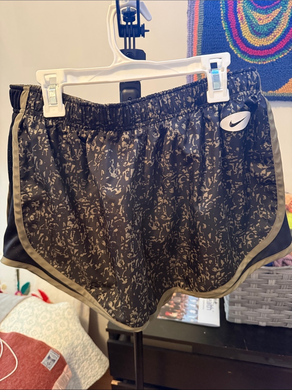 Nike Women's Black & Olive Athletic Shorts